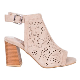 Mannika Sandálias Openwork Embutidas castanho