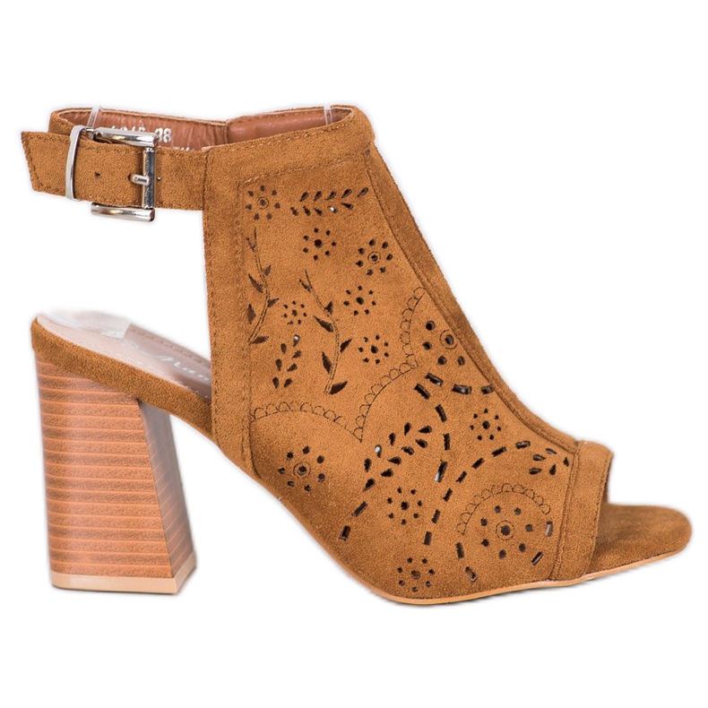 Mannika Sandálias Openwork Embutidas castanho