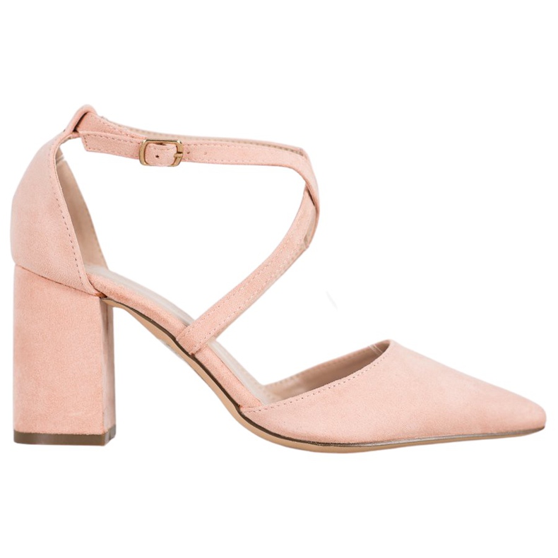 Diamantique Bombas em um pilar multicolorido rosa