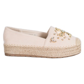 Seastar Alpercatas com ornamentos castanho