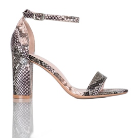 Seastar Sandálias Sexy com Estampa de Cobra multicolorido