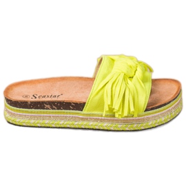Seastar Chinelos com franjas amarelo