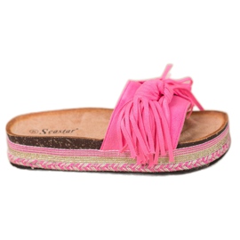 Seastar Chinelos com franjas roxo