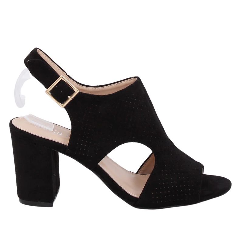 Sandálias pretas de salto alto 99-33A pretas preto