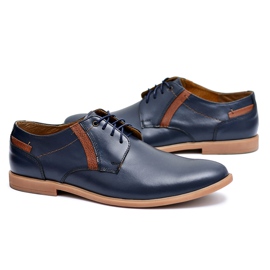 Bednarek Polish Shoes Brogues Masculino Bednarek Couro Azul Marinho Millo azul-marinho