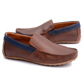 Neex | Mocassins de perdão masculino de couro marrom