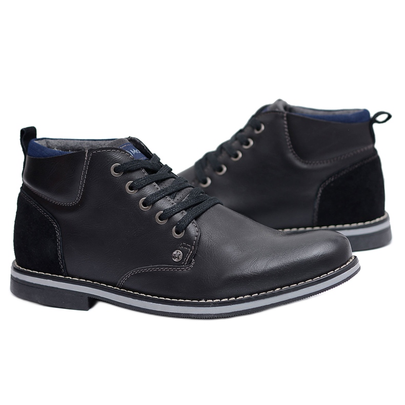Mckeylor Cruzo Botas Quentes Masculinas Negras preto