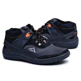 Mario Boschetti Trekking masculino azul marinho tênis Rekko azul-marinho