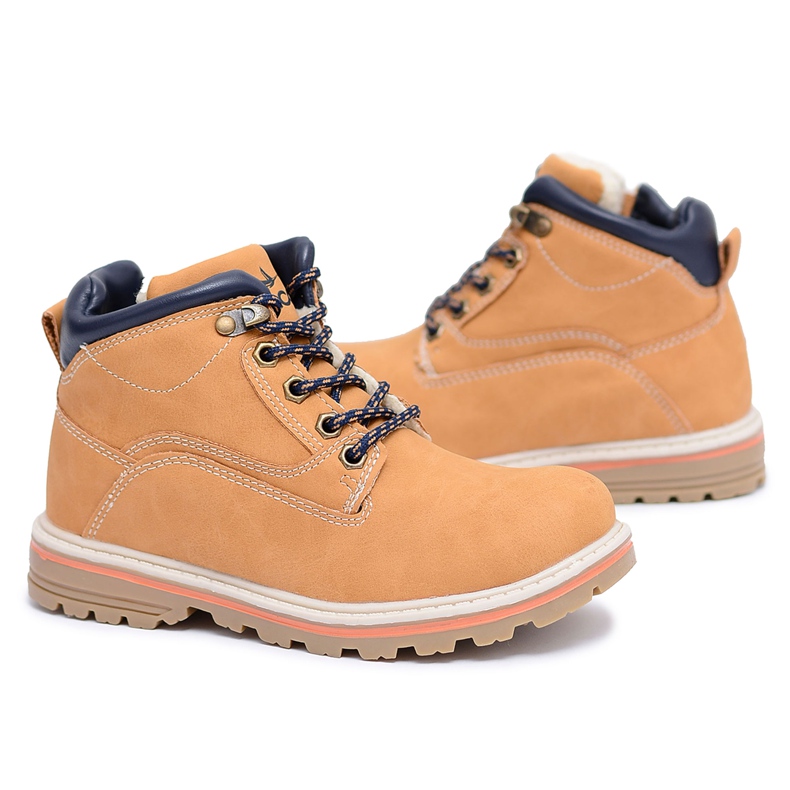Vico Sapatos Quentes Infantis para Meninos com Fleece Camel Billy castanho