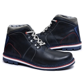 Mario Boschetti Botas quentes de couro masculino Teslo azul marinho Mario Boschetti Botas quentes de couro masculino Teslo azul marinho