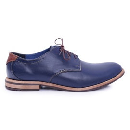 Bednarek Polish Shoes Sapatos elegantes masculinos azul marinho da Feliciano azul-marinho