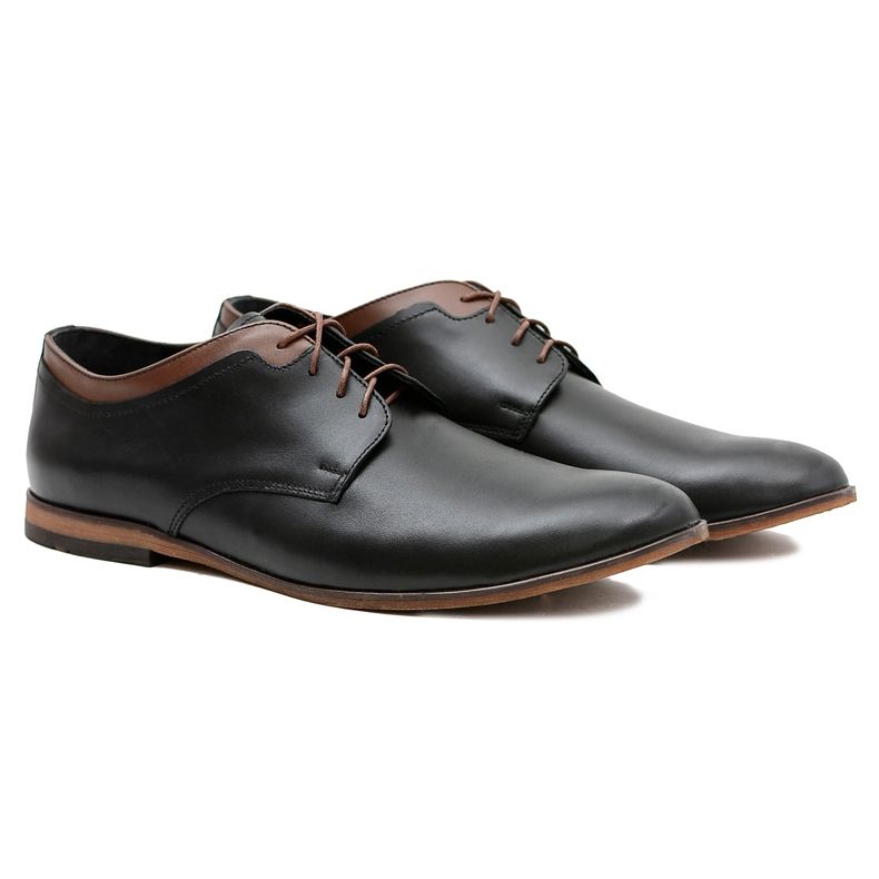 Gejms Sapatos Gianni de couro preto masculino