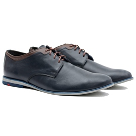 Gejms Sapatos Gianni de couro azul marinho masculino azul-marinho