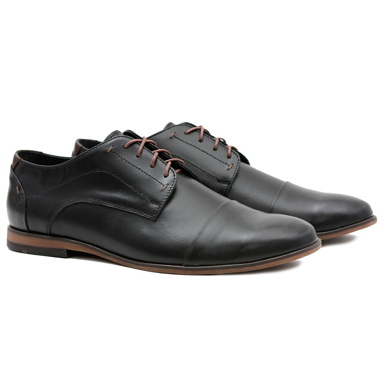 Gejms Sapatos Livio de Couro Preto Masculino