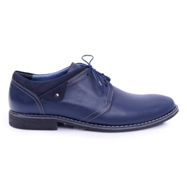Bednarek Polish Shoes Brogues masculino Bednarek elegante couro azul marinho Oliviero