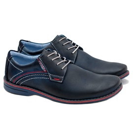 Gino Tuzzi Sapatos de couro azul marinho da Martin azul-marinho