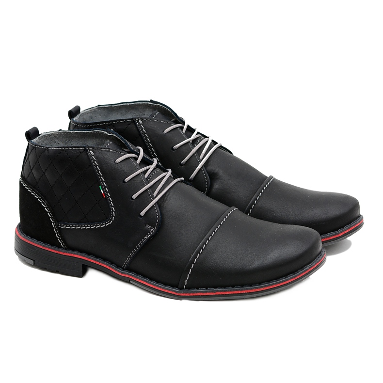 Gino Tuzzi Sapatos de couro Danny Black preto