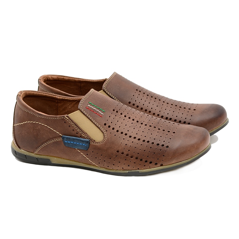Gino Tuzzi Sapatos masculinos Artigiana Slip-on castanho