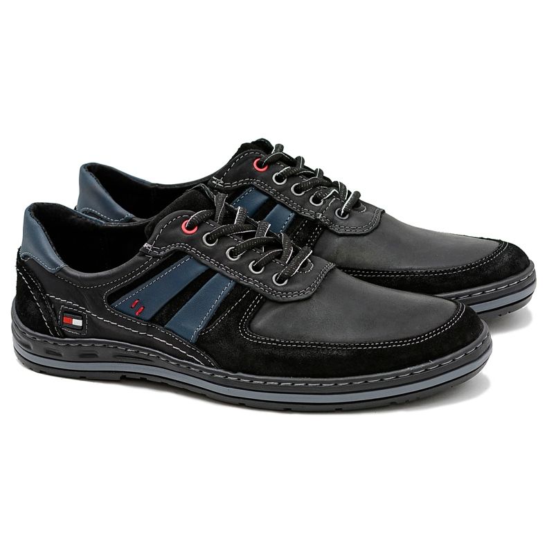 KOMODO Sapatos de couro preto da Nestor