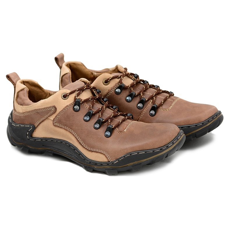 Mario Boschetti Sapatos de trekking de couro Johnny Brown castanho