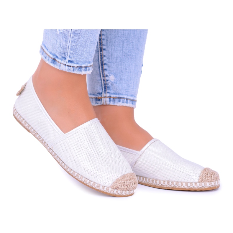 Alpercatas Lu Boo Branco Feminino Slip On Brocade Miravet