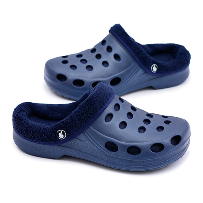 Flameshoes Sapatilhas Quentes Masculinas Azul Marinho Crocs Eva