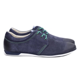 Krisbut Sapatos Dimonde de Couro Azul Marinho Masculino azul-marinho