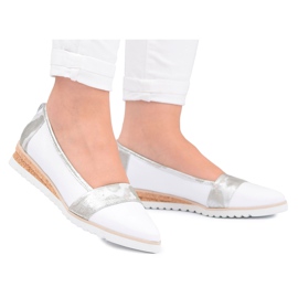 Stagórs Bailarinas de couro polonês branco Moro Persi