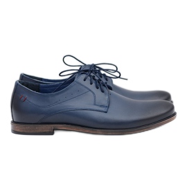 Sapatos masculinos em couro azul marinho Nikopol James azul-marinho
