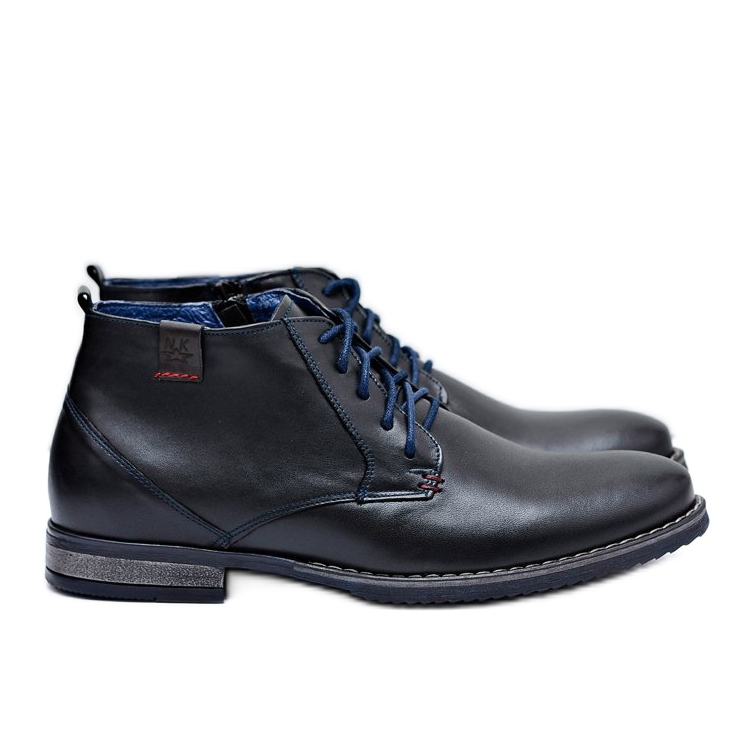 Botas masculinas de couro preto tênis Nikopol 672
