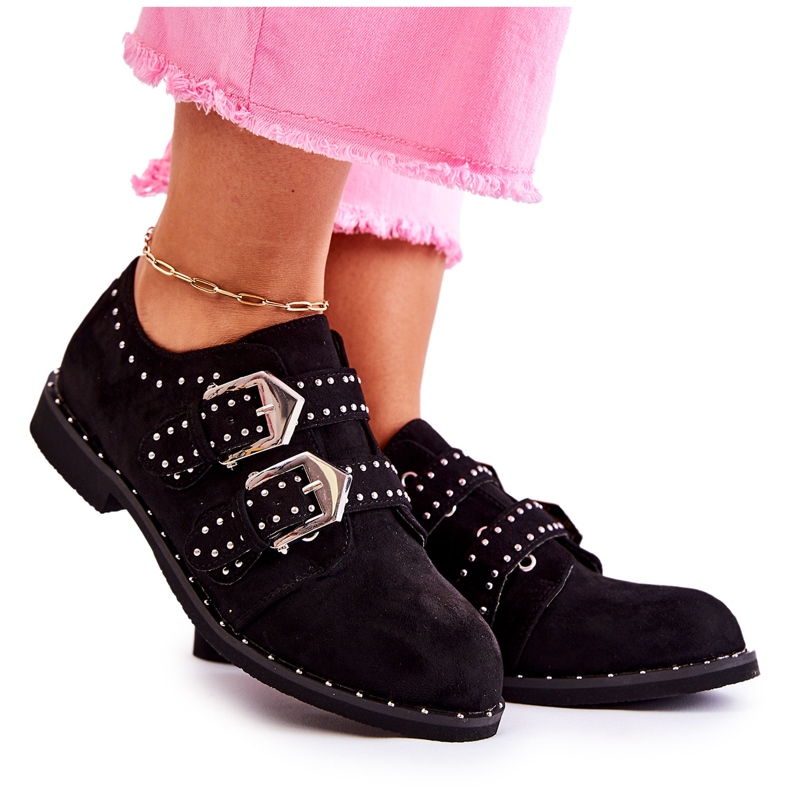 Brogues feminino Lu Boo Black Cozy preto