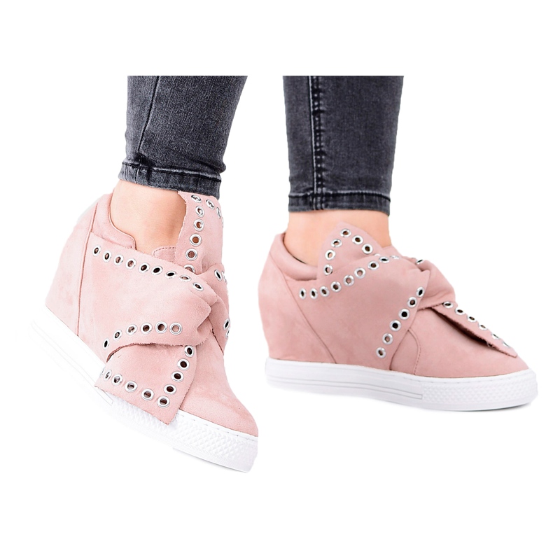 Tênis feminino Wedges Lu Boo Pink Margo rosa