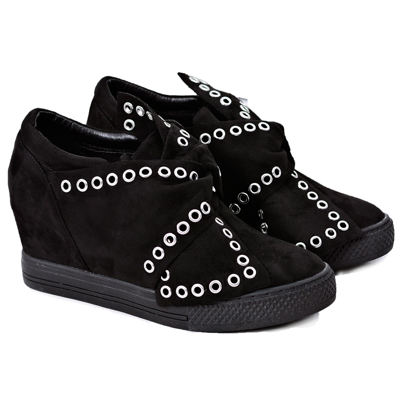 Tênis feminino Wedges Lu Boo Black Margo preto