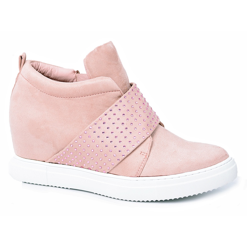 Tênis feminino rosa Lu Boo Lantejoulas rosa açúcar