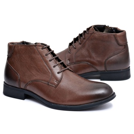 EVE Botas masculinas, couro, sapatos marrons Artemigo marrom