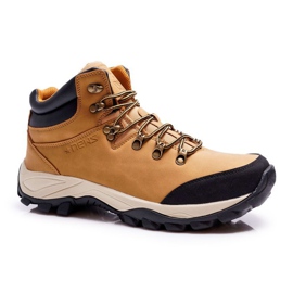 EVE Tênis de trekking masculino aquecidos com Cordeiro Jax marrom