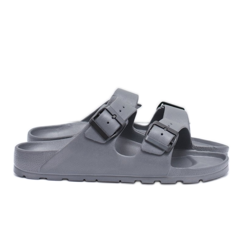 Flameshoes Chinelos cinza masculinos para jardim