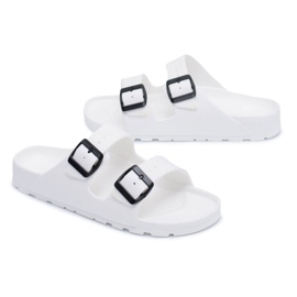 Flameshoes Chinelos leves de jardim branco masculino