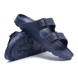 Flameshoes Chinelos masculinos azul marinho luz de jardim azul-marinho