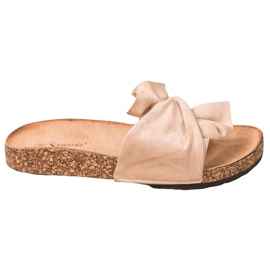 Seastar Chinelos elegantes na plataforma marrom