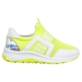 Seastar Slipons na plataforma do amor branco verde