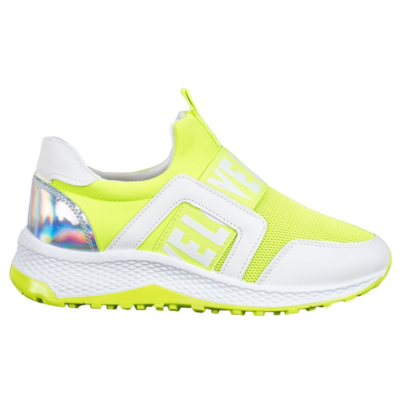 Seastar Slipons na plataforma do amor branco verde