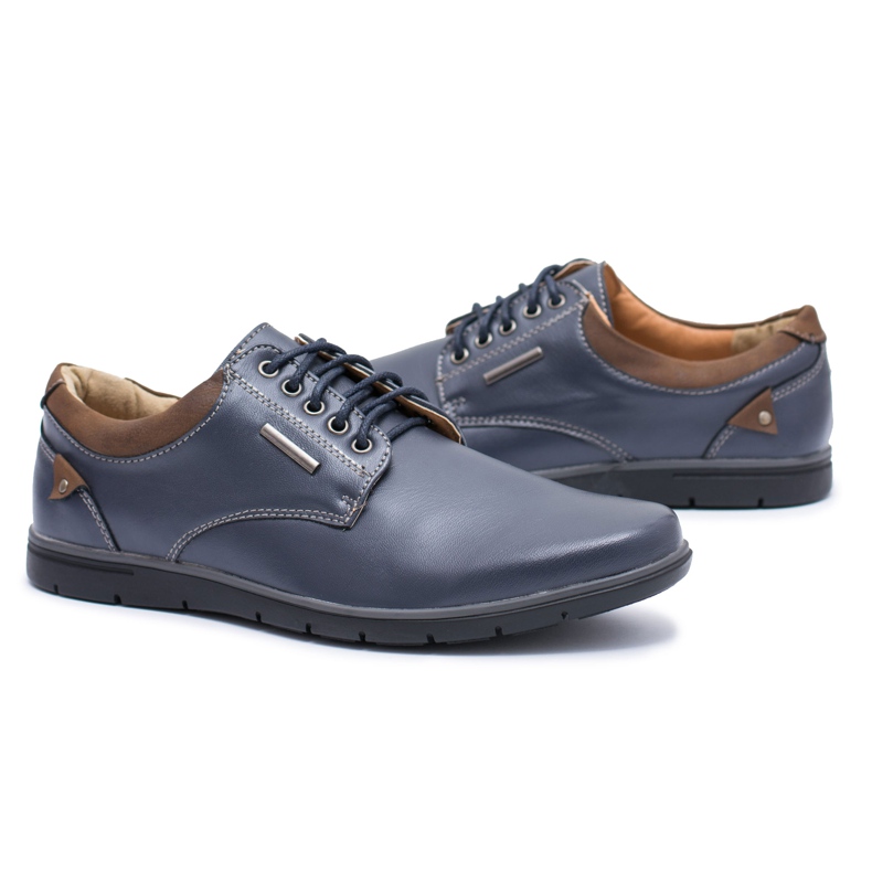 Efrato Azul Marinho Masculino Brogues