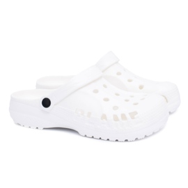 Flameshoes Chinelos masculinos para piscina Kroksy Eva White branco