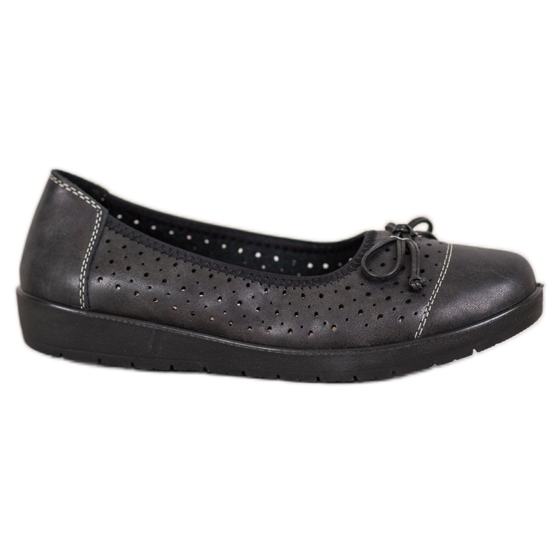 SHELOVET Openwork Ballerina On Paltform preto