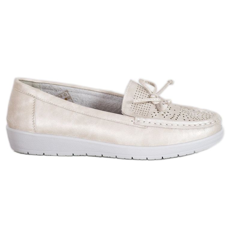 SHELOVET Mocassins confortáveis dourado