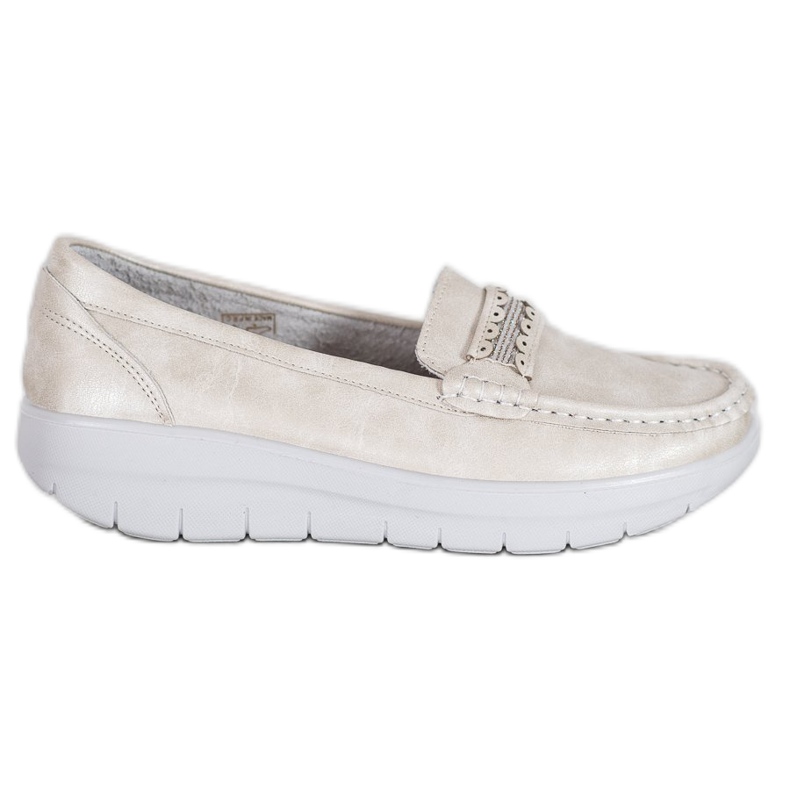 SHELOVET Mocassins confortáveis ​​na plataforma amarelo