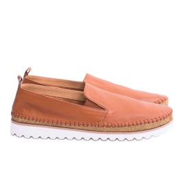 Mocassins de couro masculino perlugo marrom