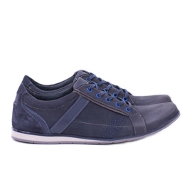 KOMODO Brogues de couro azul marinho Denali masculino azul-marinho