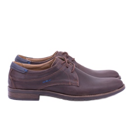KOMODO Sapatos de couro para homem formal Marrom Santiago